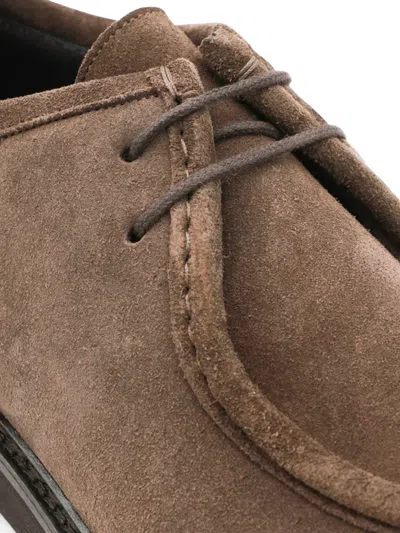 Canali Lace-up Derby Shoes In Brown