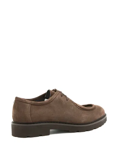 Canali Lace-up Derby Shoes In Brown