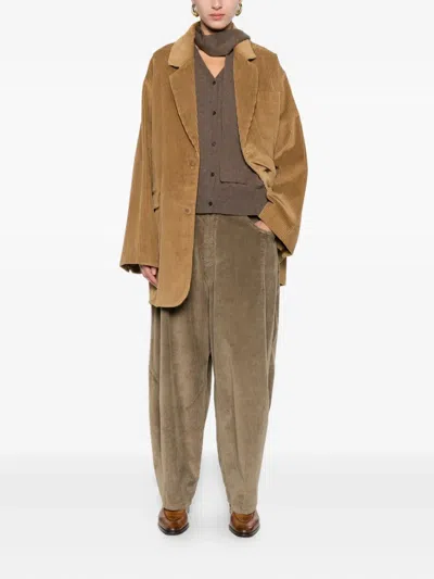 灯芯绒单排扣西装夹克