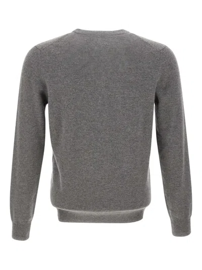 Kangra Cashmere Long-sleeved Sweater In Gray