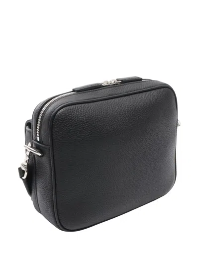 Pre-owned Gucci 2016-2025 Leather Web Buckle Messenger Bag Crossbody Bag In Black