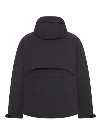 Jg1 Hybrid Hooded Down Jacket In Black