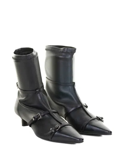 Chantal 30mm Buckle-detail Ankle Boots In Black