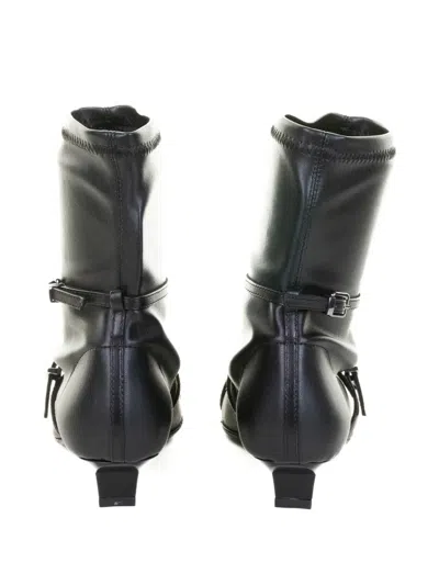 Chantal 30mm Buckle-detail Ankle Boots In Black