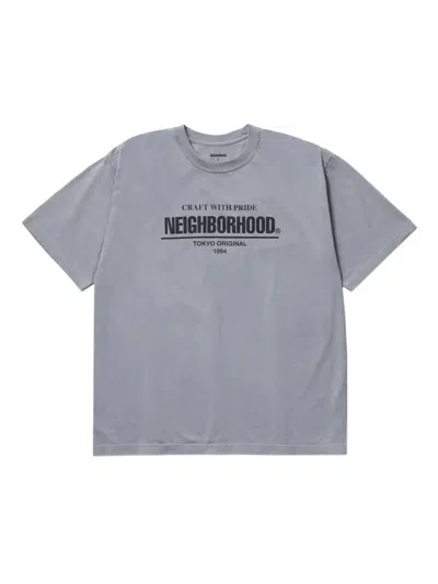 Neighborhood Logo-print T-shirt In Gray