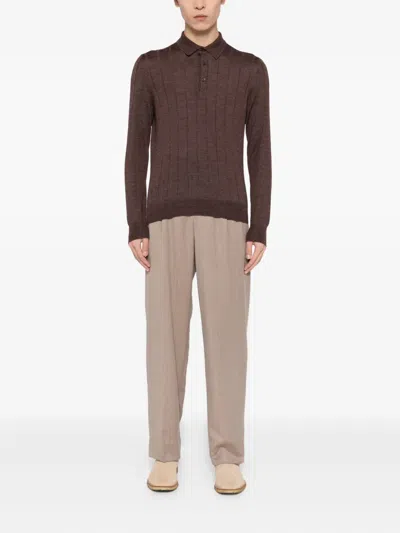 Tagliatore Polo Shirt In Brown