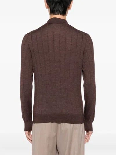 Tagliatore Polo Shirt In Brown