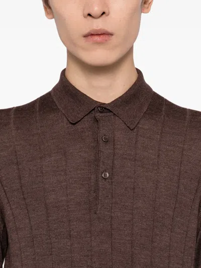 Tagliatore Polo Shirt In Brown