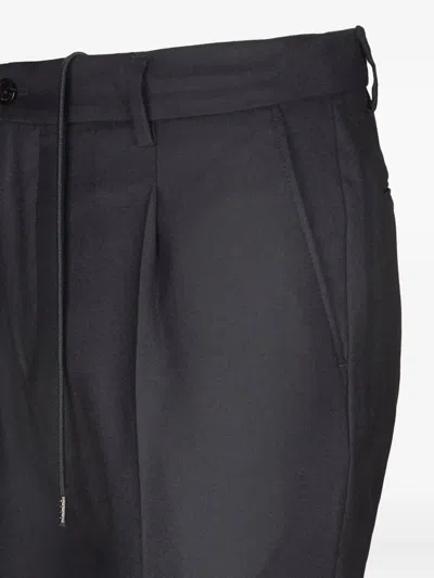 Be Able Drawstring Pleated Trousers In Black