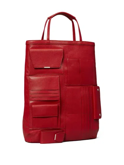 Tory Burch Multi-pocket Tote Bag In Red