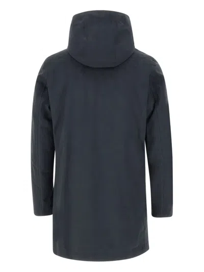 Rrd Floating Parka With Structured Silhouette And Hood In Blue