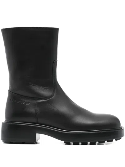 Copenhagen Leather Boots In Black