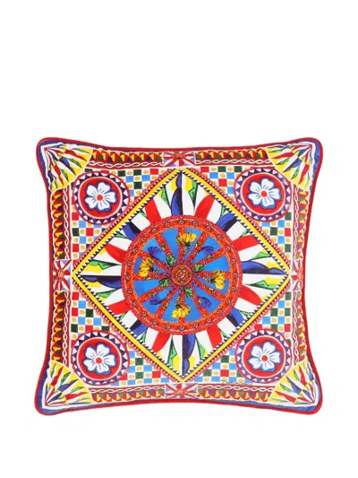 Dolce & Gabbana Velvet Cushion Small In Multi