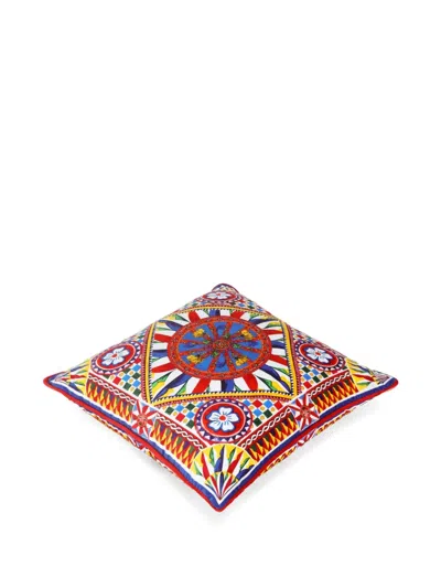 Dolce & Gabbana Velvet Cushion Small In Multi