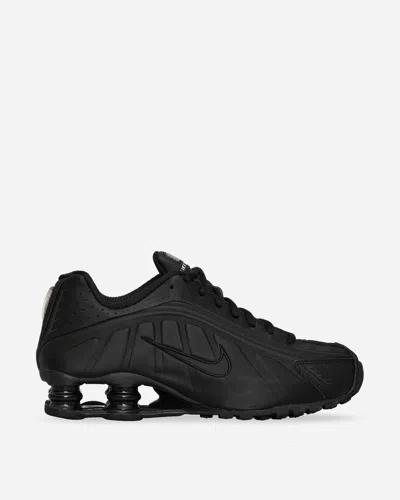 Nike R4 Shox Sneakers With Perforated Detailing And Rubber Outsole In Black