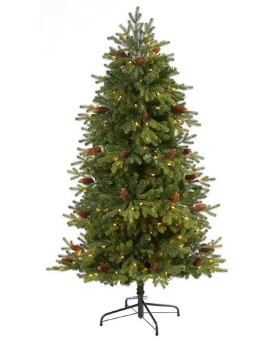 Nearly Natural 5.5ft. Yukon Mountain Fir Artificial Christmas Tree In Green