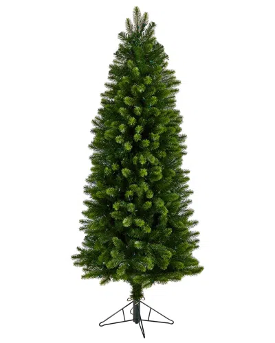 Nearly Natural 6ft. Slim Virginia Spruce Artificial Christmas Tree In Green