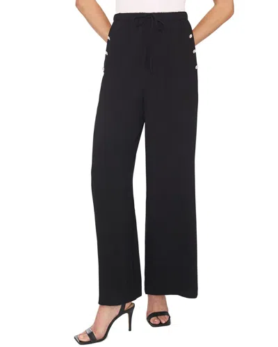 Cece Pull-on Wide Leg Drawstring Pants In Black