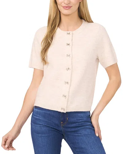 Cece Slim Fit Cardigan In White