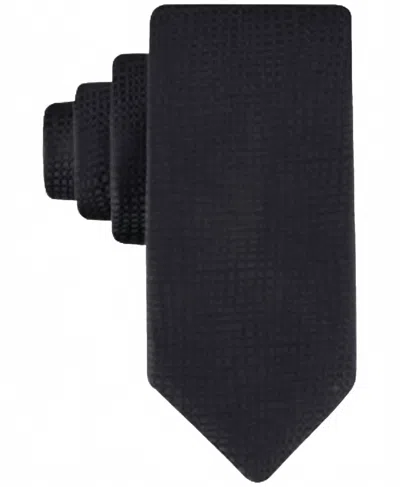 Calvin Klein Men's Sadie Distorted Grid Tie In Black In Blue
