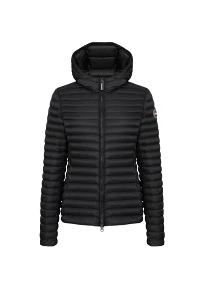 Colmar Originals Fitted Horizontal Quilted Down Jacket In Black