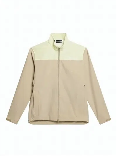J. Lindeberg Two-tone Casual Jacket With Geometric Panel In Neutral