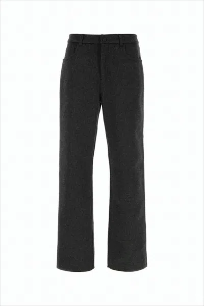 Ami Alexandre Mattiussi Straight-leg Black Pants With Mid-rise Waist In Black