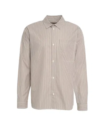 Rue De Tokyo Satoshi' Striped Shirt In Pink