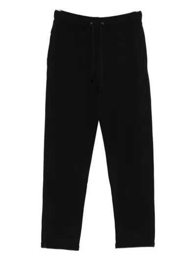 Majestic Cropped Straight-leg Trousers With Elastic Waistband In Black