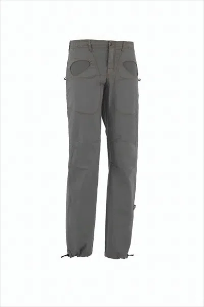 E9 Straight-leg Pants With Adjustable Drawstring Hems In Gray