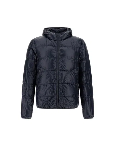 Herno Ultralight Blue Nylon Jacket With Quilted Design In Blue