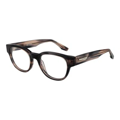 Trussardi Gray Men Glasses Frame In Brown