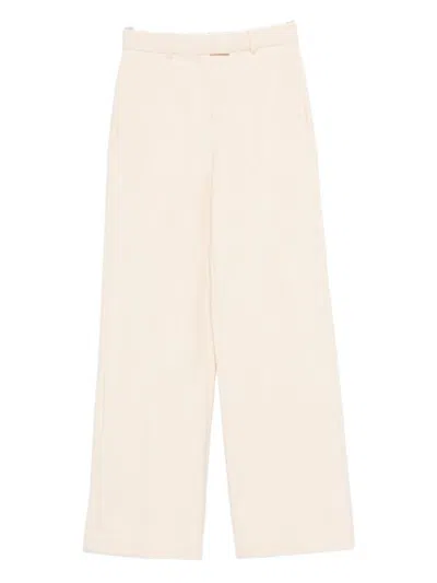 Circolo 1901 Beige Wide-leg Trousers With High Waist In Neutral