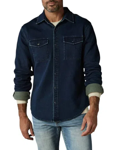 The Normal Brand Big Jake Cotton Blend Button-up Shirt Jacket In Blue