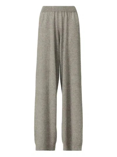 Fabiana Filippi Wide-leg Grey Pants With Relaxed Silhouette And Soft Texture In Gray