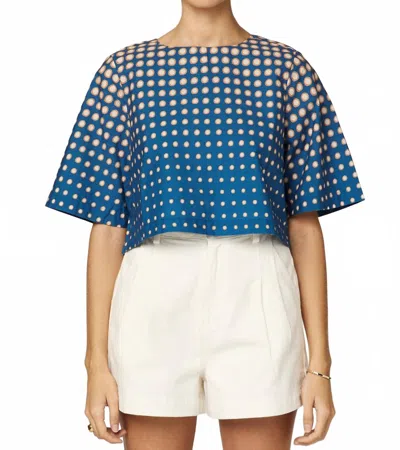 Cleobella Alana Blouse In Matera Print In Blue