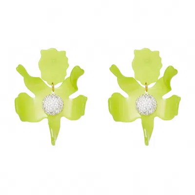 Lele Sadoughi Women's Crystal Lily Earrings In Chartreuse In Green