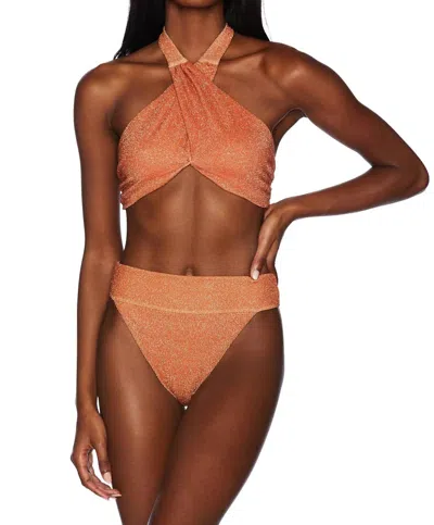 Beach Riot Cecilia Bottom In Oriole Shine In Orange