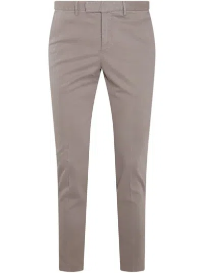 Pt Torino Tailored Gray Trousers With Refined Fit In Gray