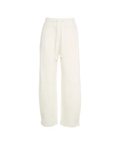 Liu •jo Wide Leg Trousers With Adjustable Waistband In White