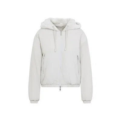 Moose Knuckles Plush Hooded Jacket With Zippered Pockets In Animal Print