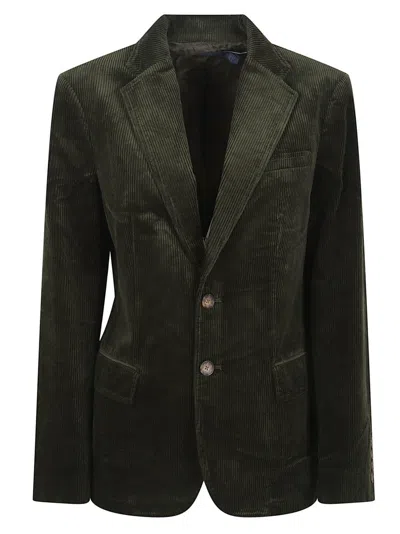 Polo Ralph Lauren Tailored Olive Green Cotton Corduroy Blazer In Green