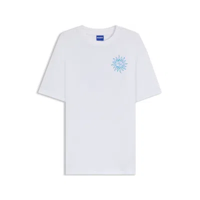 Hugo Boss Logo-artwork T-shirt In Cotton Jersey In White