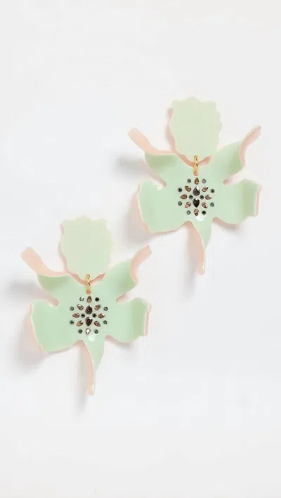 Lele Sadoughi Paper Lily Drop Earrings In Green