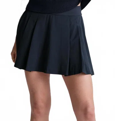 Beyond Yoga Score Pleated Mini Skirt In Nocturnal Navy In Blue