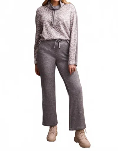 Tribal Pull On Pant With Pockets In Grey Mix In Multi