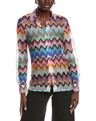 M Missoni Textured Blouse In Multi