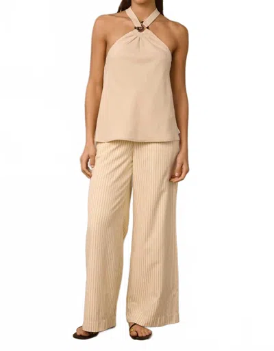 Mon Renn Aelia Sleeveless Top In Sand In Neutral