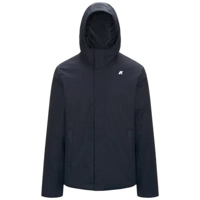 K-way Short Jacket With Adjustable Hood In Multi