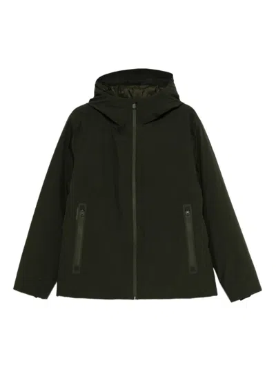 Save The Duck Lightweight Green Jacket And Functional Attributes In Black